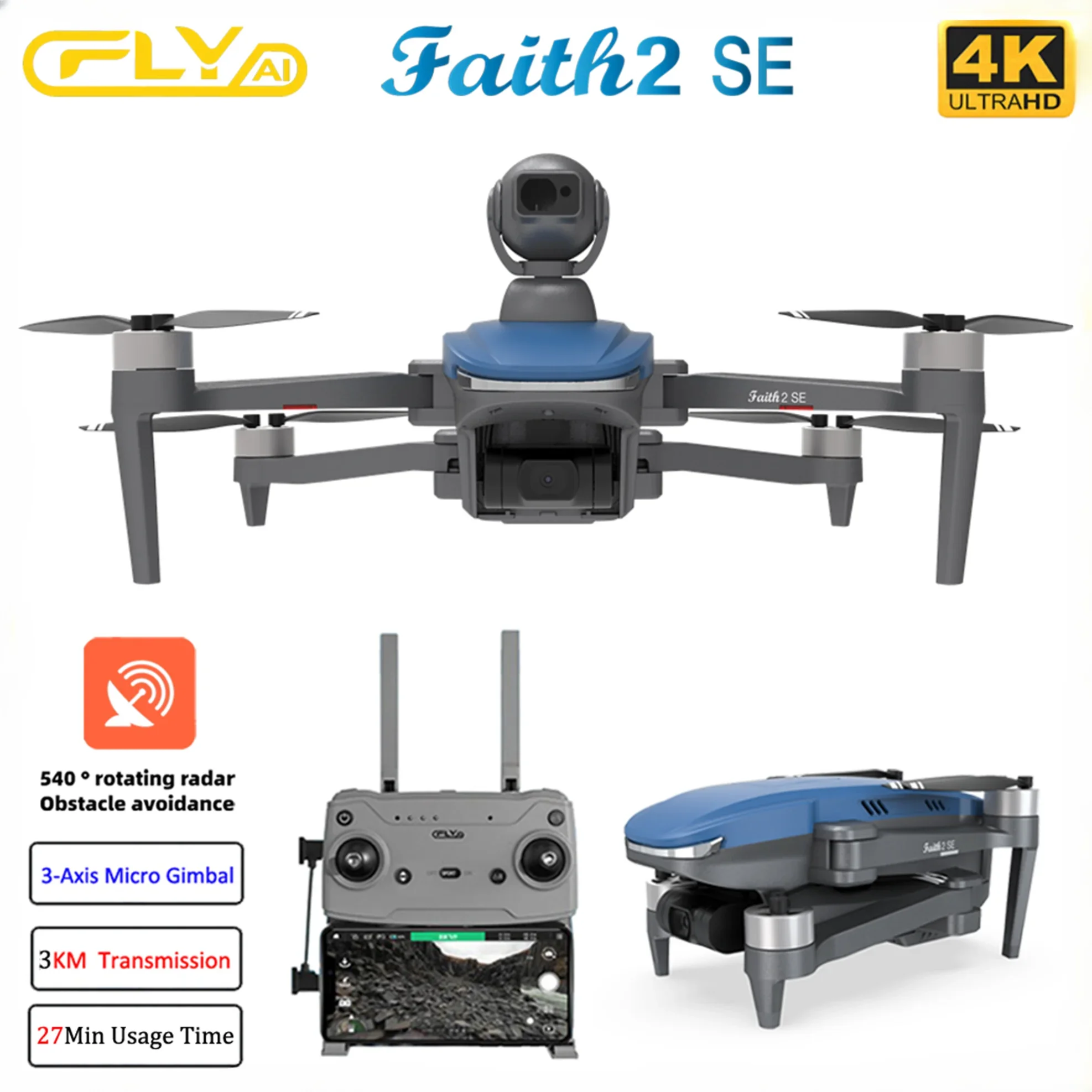 Drone F22 Rc - Faith 2 SE With 540° Obstacle