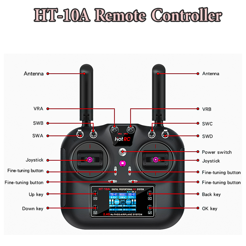 Hotrc HT-10A 2.4G 10CH Transmi - Drone Rc Car review and price