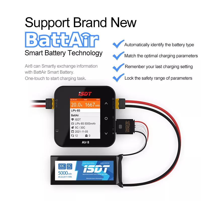 ISDT Air8 500W 20A Lipo Balanc - Lipo Battery Charger review and price