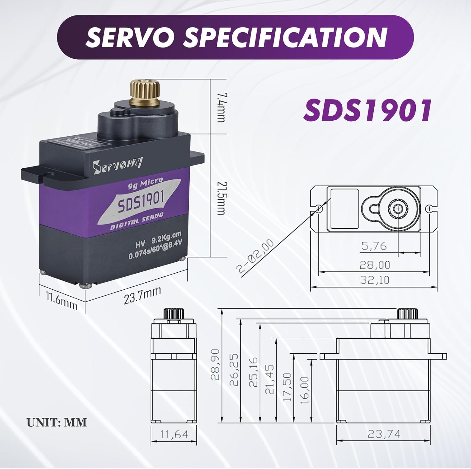 SERVOMY-SDS1901 Digital 9G Mic - Drone Rc Car review and price