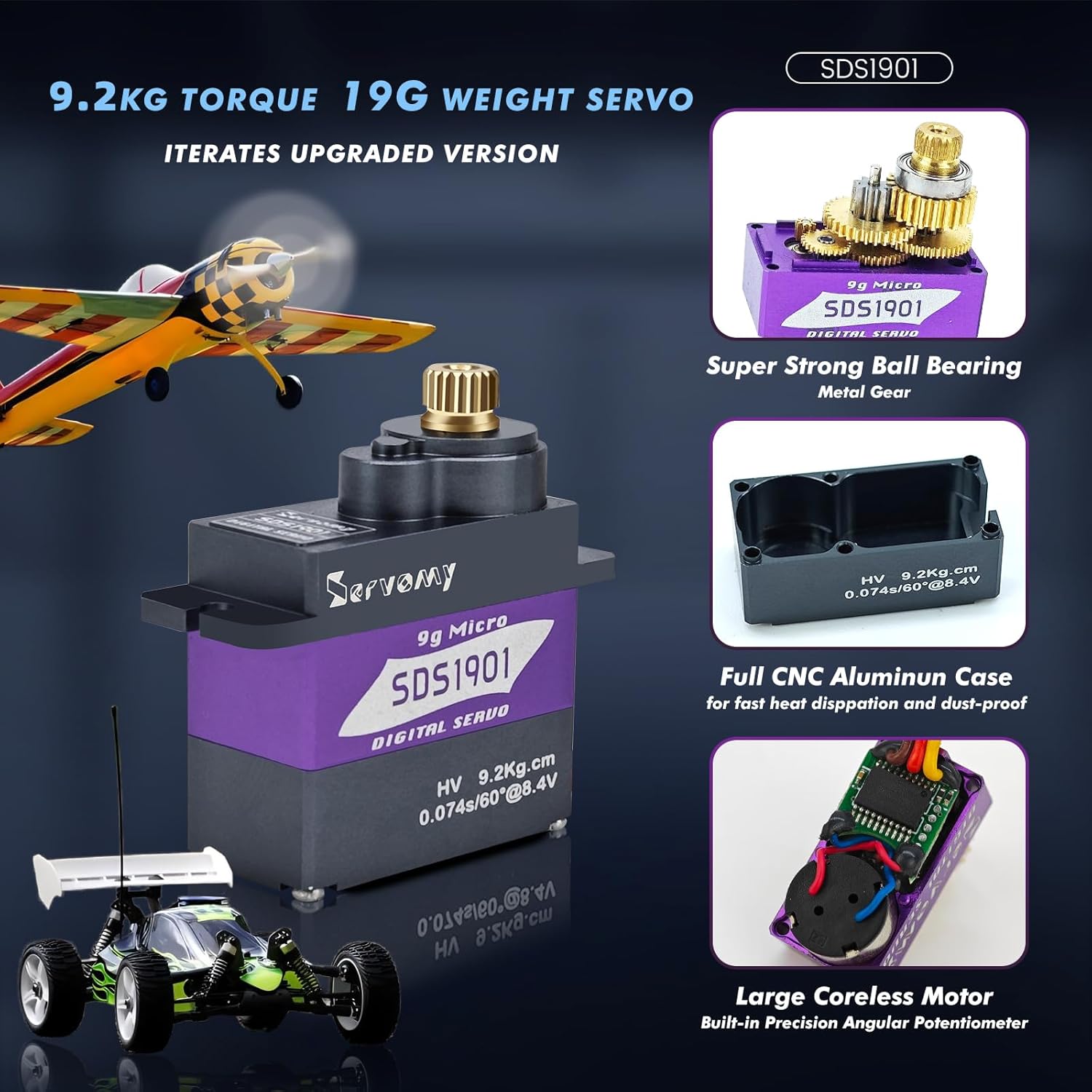 SERVOMY-SDS1901 Digital 9G Mic - Drone Rc Car review and price